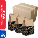 Saco P/ Delivery SOS Impresso - P 17.5 X 10 X 25 - 4 Pacotes de 50 Unidades