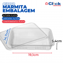 Embalagem Marmita G302 Freezer e Micro-ondas PP 700ML - 100 Unidades