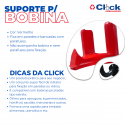 Suporte P/ Bobina Fundo Estrela C/ Base Curva - Vermelho