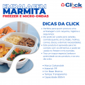 Embalagem Marmita 3 Divisórias Freezer e Microondas 850ML G331 - 100 Unidades