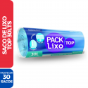 Rolo Saco Lixo Top Azul Picotado Resistente 30LTS 59x62 - 30 Sacos
