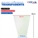 Saco Cônico Hortaliças Alface Transparente Micro Perfurado 35cm - 1000 Unidades