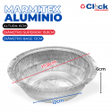 Marmitex Alúminio Redonda 1100ml Fechamento Maquina N.9 - 100 Unidades