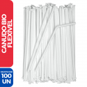 Canudo Flexivel Biodegradavel (Sache)  - 100 Unidades