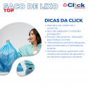 Rolo Saco Lixo Top Azul Picotado Resistente 100LTS 75x105 - 150 Sacos