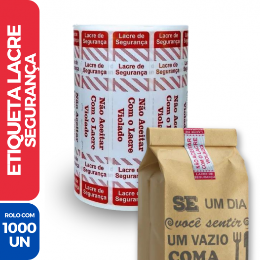 Etiqueta Adesivo Lacre Segurança C/ Picote Delivery - 1000UN