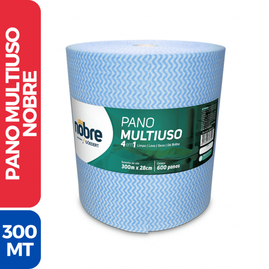Rolo Pano Multiuso Limpeza Azul Nobre - 28cm X 300mts