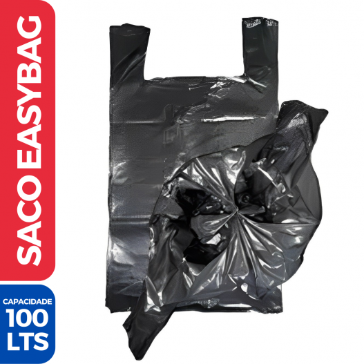Saco P/ Lixo Easy Bag C/ Alça 100LTS - 30 Unidades
