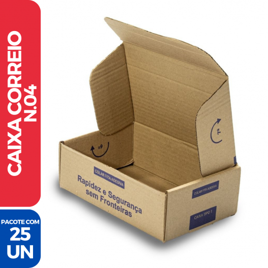 Caixa Correio Papelão Delivery Envio N.04 (34X27X14) - 25 Unidades