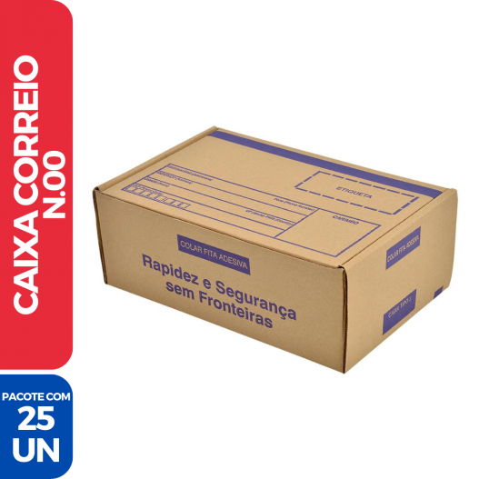 Caixa Correio Papelão Delivery Envio N.00 (16X11X07) - 25 Unidades