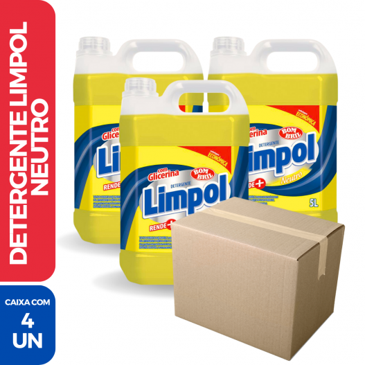 Detergente Limpol Neutro 5LTS - 4 Unidades